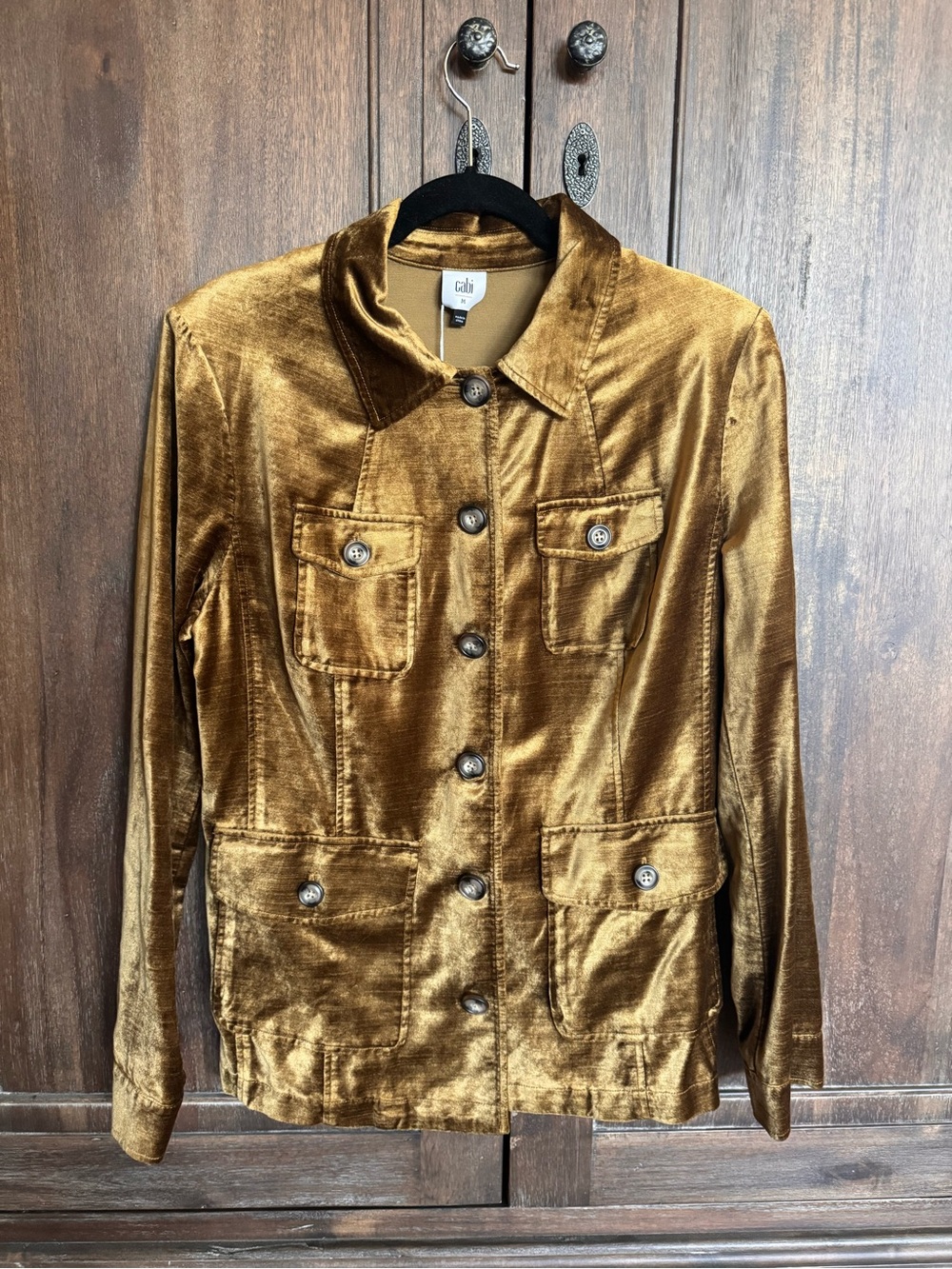 CAbi Gold Velvet Utility J